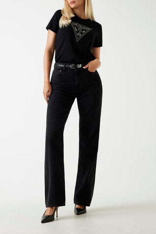 Jean straight taille haute - Noir