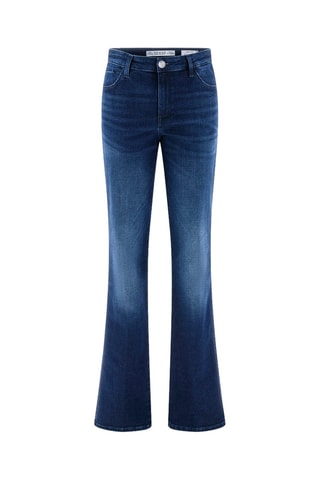 Jean flare taille haute - Bleu