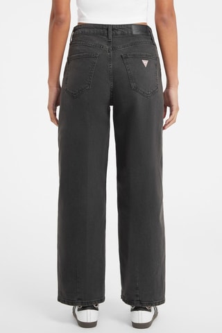 Jean barrel taille haute - Noir