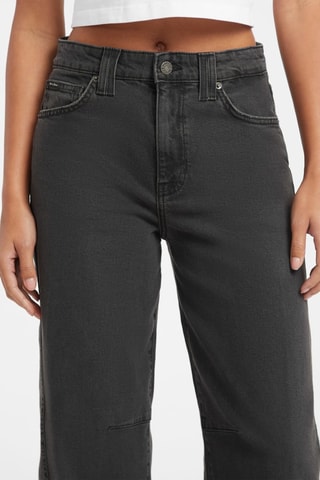 Jean barrel taille haute - Noir
