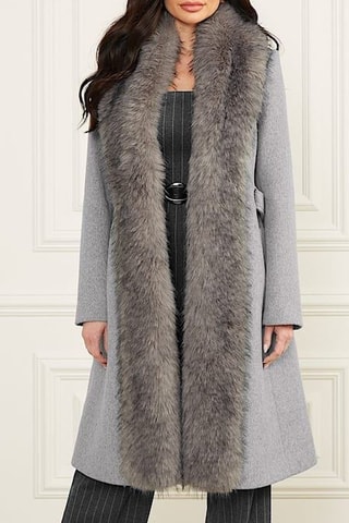 Manteau en laine Valérie - Gris chiné