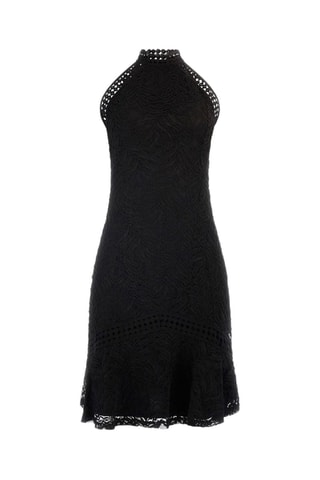 Robe patineuse en dentelle - Noir