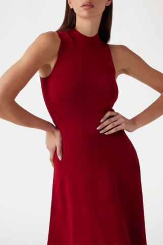 Robe midi - Rouge