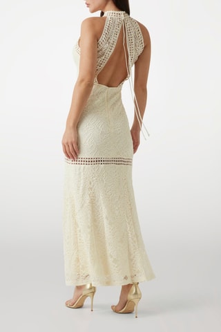 Robe longue en dentelle - Ivoire