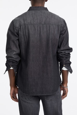 Chemise regular en jean - Noir