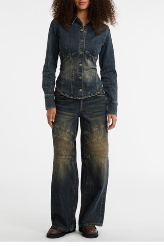 Surchemise en jean - Bleu foncé