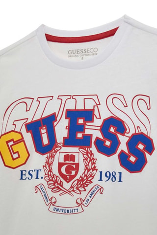 T-shirt en coton biologique - Blanc - Guess