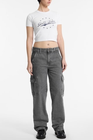 T-shirt cropped - Blanc - Guess