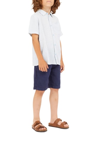 Short en lin - Bleu marine