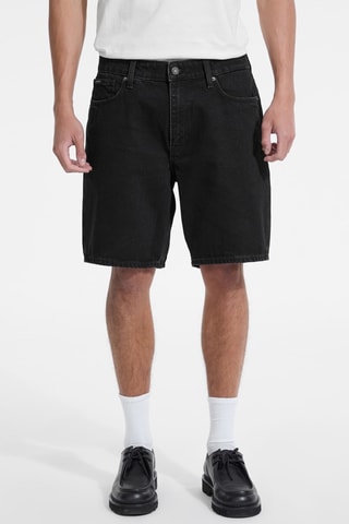 Bermuda regular en jean - Noir