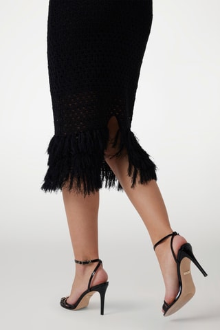 Jupe fourreau taille haute - Noir