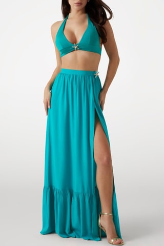 Jupe longue taille haute - Vert émeraude - Guess
