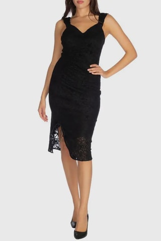 Robe fourreau en dentelle - Noir