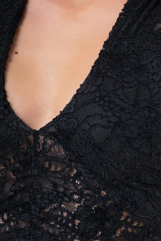 Top en dentelle - Noir
