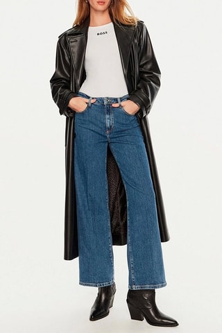 Jean wide legs taille haute - Bleu