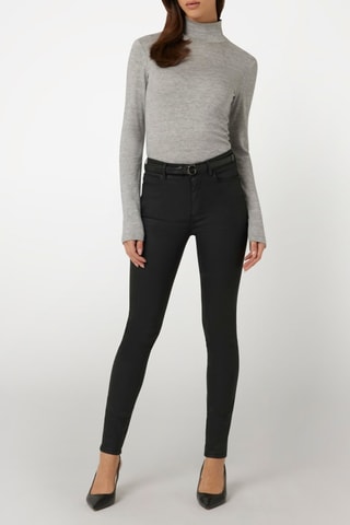 Jean skinny taille haute - Noir