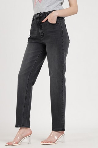 Jean mom - Gris foncé