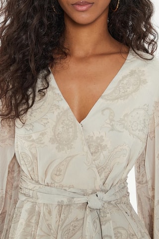 Robe portefeuille - Ecru