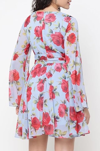Robe portefeuille - Bleu clair