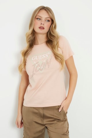 T-shirt en coton biologique - Rose poudré