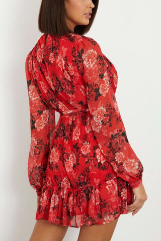 Robe plissée Bianca - Rouge