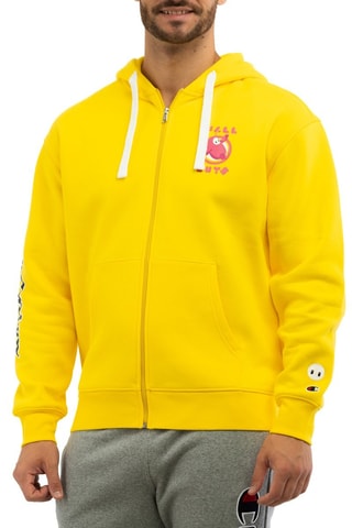 Sweat à capuche - Jaune - Jaune et rose