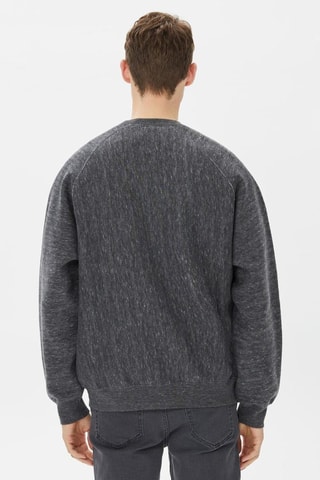 Sweat - Gris foncé chiné - Gris
