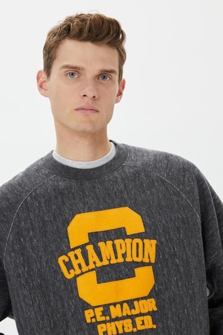 Sweat - Gris foncé chiné - Gris
