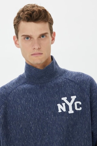 Sweat Yankess New York - Bleu foncé chiné - Bleu