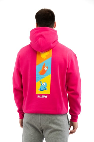 Sweat à capuche - Fuchsia - Noir, jaune et rose