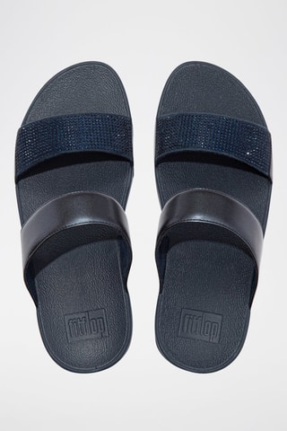 Mules à talons compensées Lulu - Bleu marine