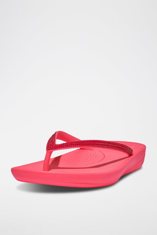 Tongs en cuir - Rose