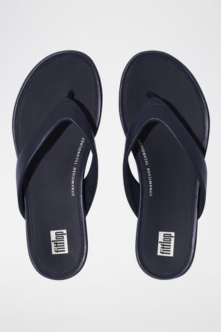 Tongs en cuir - Bleu marine