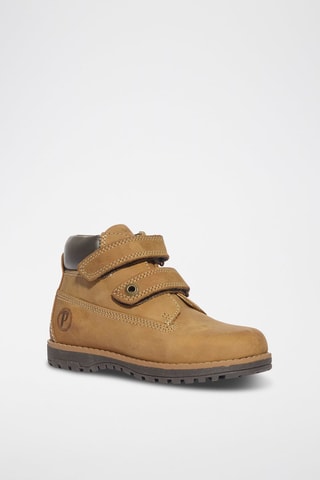 Boots en cuir Play Casual - Beige et marron