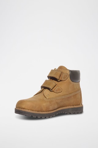 Boots en cuir Play Casual - Beige et marron