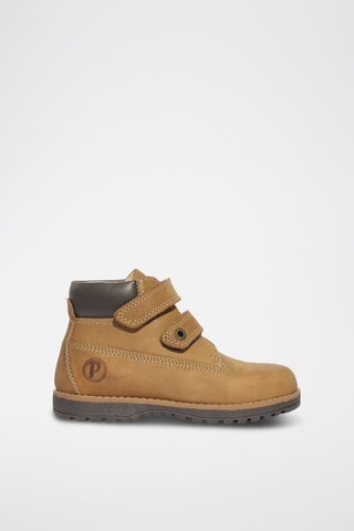Boots en cuir Play Casual - Beige et marron