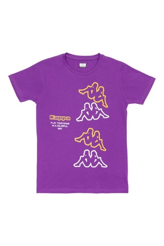 T-shirt - Blanc, jaune et violet