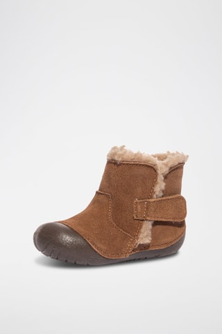Bottines fourrées en nubuck Baby Bubble - Marron