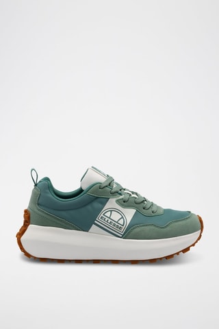 Baskets plateformes Roux - Ellesse - Blanc, vert et marron