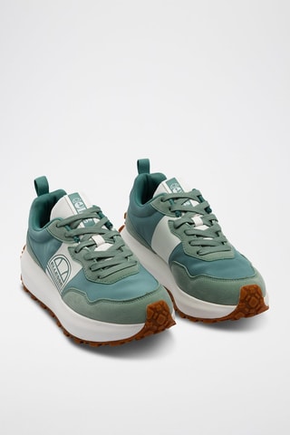 Baskets plateformes Roux - Ellesse - Blanc, vert et marron