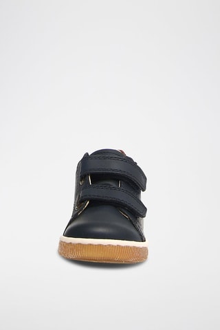 Baskets en cuir nappa Adam - Falcotto - Bleu et marron