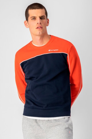 Sweat - Orange et bleu marine - Blanc, rouge, bleu et orange