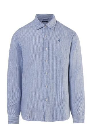Chemise regular en lin - Bleu