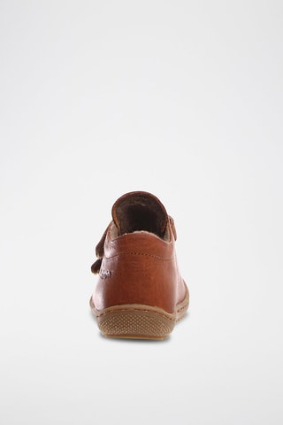Baskets montantes en cuir de veau, lin et laine Racoon - Naturino - Marron