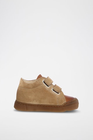 Baskets en cuir Gazer VL - Falcotto - Beige, bleu et gris