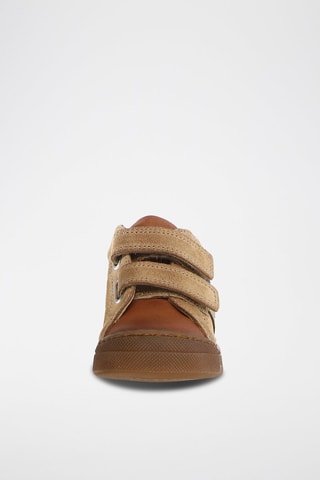 Baskets en cuir Gazer VL - Falcotto - Beige, bleu et gris