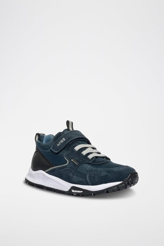 Baskets en cuir B&G Storm Gtx - Primigi - Noir, bleu et gris