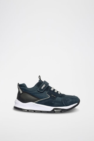 Baskets en cuir B&G Storm Gtx - Primigi - Noir, bleu et gris