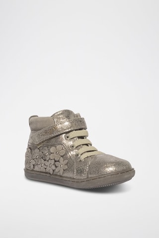 Bottines en cuir Baby Box - Doré et gris