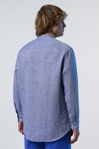 Chemise en lin - Bleu